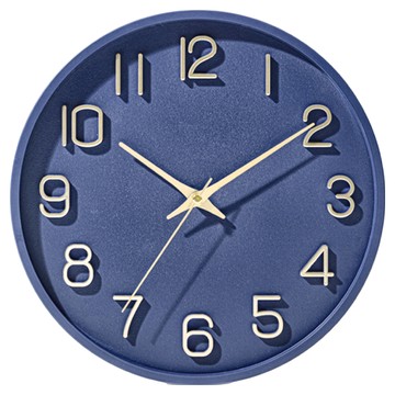 Marchenmond 閃爍靜音 30cm 深藍色 時尚簡約 指針壁鐘