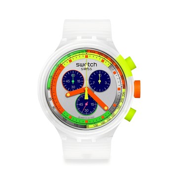 Swatch SWATCH NEON JELLY 大錶面手錶/瑞士製造 SB02K100 (47mm)【官方旗艦店】