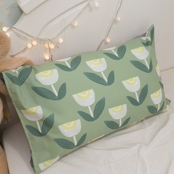 小植物 枕頭套45X75cm 聚酯纖維棉 台灣製  棉床本舖