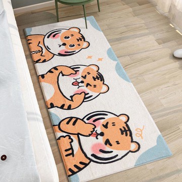 虎年地毯 卡通地毯臥室床邊毯老虎家用兒童榻榻米房間床前客廳可定制地墊【尾牙特惠】