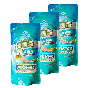 【Dr’s Formula 台塑生醫】BioLead抗病毒濃縮洗衣精補充包1kg(3包入)