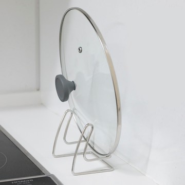 日本桌上型立式不鏽鋼鍋蓋收納架(適用鍋蓋18~24CM)
