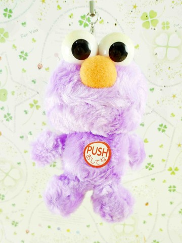 【震撼精品百貨】Sesame Street 芝麻街 絨毛吊飾-夾子深紫 震撼日式精品百貨