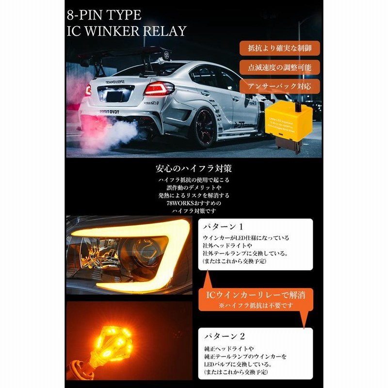 SUBARU 02 流れるウインカー シーケンシャル LED サイドマーカー クリア 純正 交換式 インプレッサ GE GH GR GV WRX STI GRB GVB