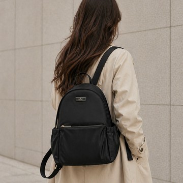 Kate Spade Carter 輕量尼龍後背包-經典黑色｜大容量通勤包 女生後背包