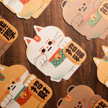 造型卡片 明信片 萬用卡系列 - 招福貓 / 招財犬 / 熊厚熊