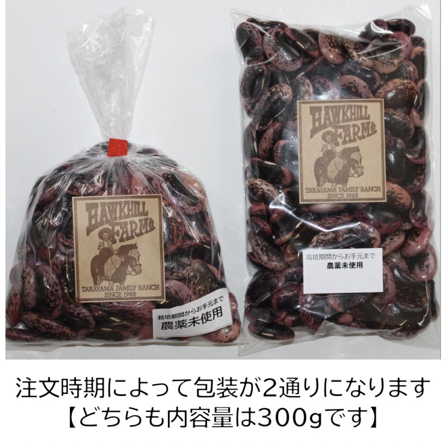 紫花豆 300g 大粒 農薬未使用 長野県産 令和5年度産 乾燥豆類