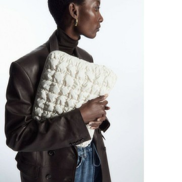 【巴黎精品】現貨+預購 手拿包帆布電腦包-羽絨褶皺雲朵男女包包3色w1ac7