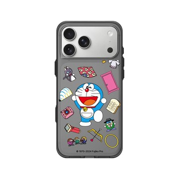 iPhone 17 Pro Max Clear (相機按鈕) 酷墨灰 - 哆啦A夢 Doraemon - 祕密道具大集合