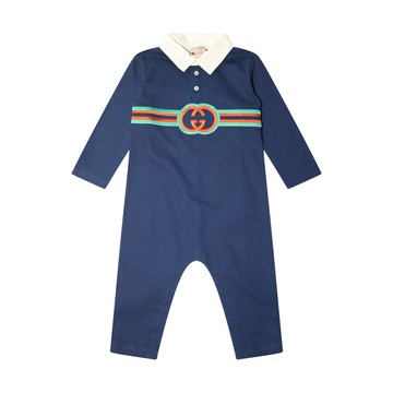 Gucci - Prussian Blue Cotton Jumpsuit
