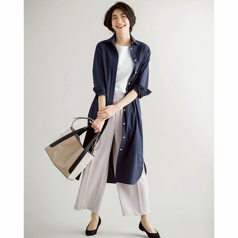 ドゥクラッセ Doclasse タイプライター ロングシャツワンピース 通販 Lineポイント最大get Lineショッピング