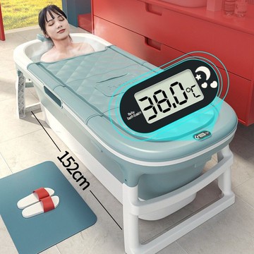 優購生活~虎式飛躍【溫度顯示】泡澡桶成人浴桶缸可折疊浴盆缸洗澡桶數顯家洗澡桶 泡澡桶 洗腳桶 洗澡盆 洗腳盆 冬天 浴盆