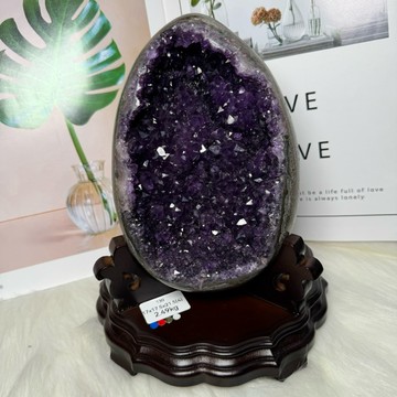 130號2.49kg最頂級烏拉圭恐龍蛋 紫水晶洞ESPa++❤️口寬洞深 多彩瑪瑙 紫水晶洞 紫晶洞 水晶 A2688
