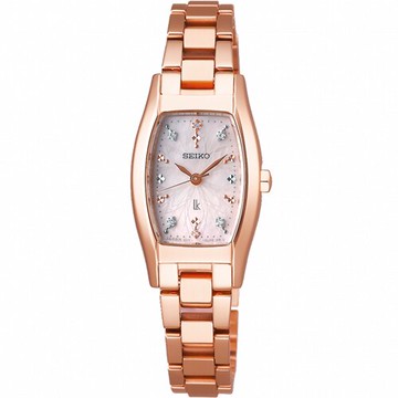 SEIKO 精工錶 LUKIA 系列 誕生25周年 Nicolai Bergmann 花藝聯名限量腕錶 V117-0EE0K(SUP438J1)-19x25mm-粉紅面鋼帶【刷卡回饋 分期0利率】【APP下單點數13倍送】