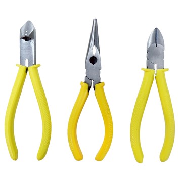 經典型黃柄工具鉗 Set 3件組 防滑握柄 台灣製造  1組