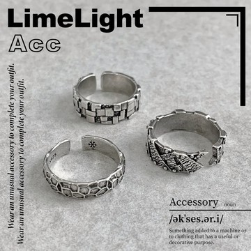 ☆LimeLight☆ 鉚釘 / 紋路 / 南牆 / 隕石坑 / 做舊 / 可調整 / 飾品 / 戒指 27