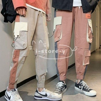 カーゴパンツ メンズ ヒップホップ ジョガーパンツ 配色 秋春冬 カジュアル お洒落 サイドライン ボトムス ゆったり アメカジ 長ズボン カッコイイ 100 綿 通販 Lineポイント最大get Lineショッピング