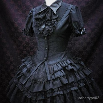 【KK與衆不衕】原創lolita洋裝內搭潰禮短袖棉襯衫洛麗塔打底衫 ODQ8