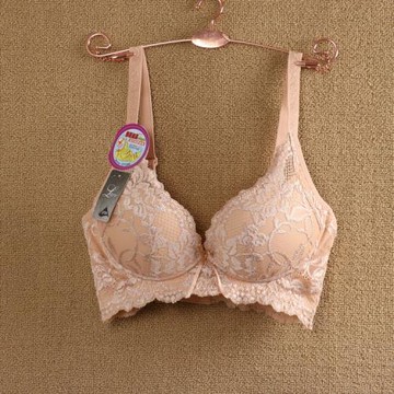 臺灣產調整型文胸內衣蕾絲無鋼圈中模聚攏收副乳胸罩艾妃莉兒