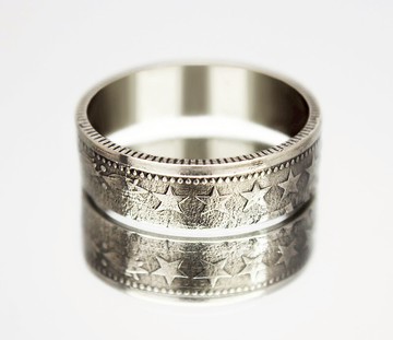 南斯拉夫硬幣戒指 1 第納爾 1965 年男士硬幣戒指 女士硬幣戒指