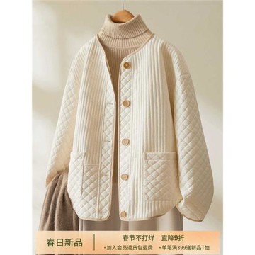 IHIMI海謐薄款小香風今年流行爆款棉衣女2025秋季新款輕薄短外套