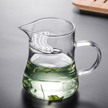 月牙玻璃公道杯子品茗耐高溫分茶器尖嘴綠茶杯泡茶杯功夫茶具茶道