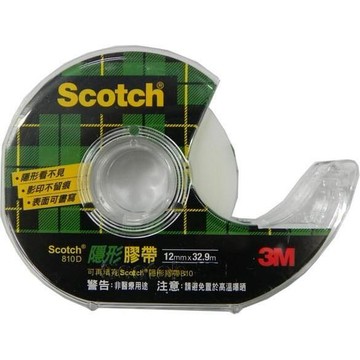 3M Scotch 810D輕便型膠台(附隱形膠帶)12mm32.9M