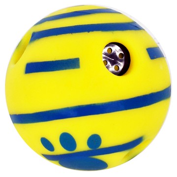 毛皇上 自嗨笑笑球 寵物玩具  黃色  小號(8.8cm)  1個