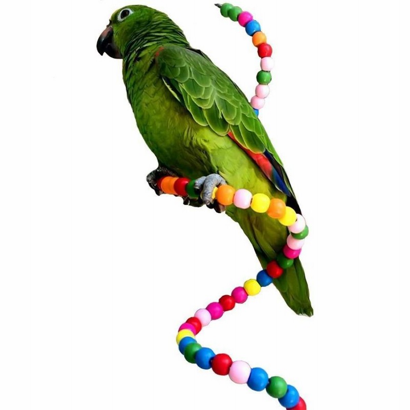 バードトイ オウム インコ 鳥 おもちゃ 小型 中型 大型 木製 ビーズ 吊り下げ 止まり木 フレキシブル かじり木 パーチ カラフル ブランコ 通販  LINEポイント最大0.5%GET LINEショッピング