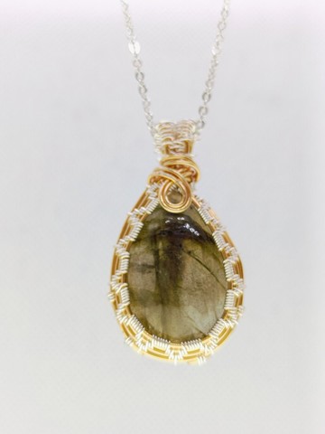 星幕之眼 The Veil of Stars拉長石 × 14K鍍金手工繞線