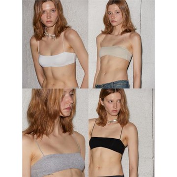 「索維格」多色可選下擺弧形設計雙層小胸平胸窄版無胸墊內衣吊帶