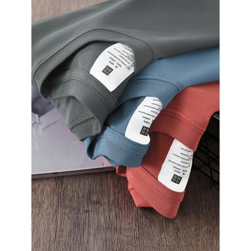 230g重磅純棉t恤男短袖美式夏季液氨長絨棉圓領純色全棉體恤半袖