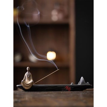 禪意舍得線香插香座創意小香爐檀沉香茶桌香薰爐家用香器香道香托