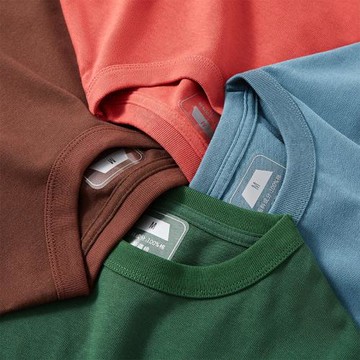 300g阿美咔嘰精梳棉重磅t恤男 圓領短袖打底衫基礎款潮牌一件代發