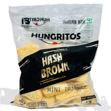 【億明食品】小三角薯餅 1kg｜金黃酥脆｜馬鈴薯顆粒口感｜早餐點心首選｜簡單加熱即享美味