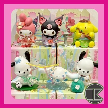 【愛蛋客】2月預購 三麗鷗新韻花裳 帕恰狗 大耳狗 布丁狗 美樂蒂 庫洛米 公仔 玩具 盒玩 盲盒 一中盒6入