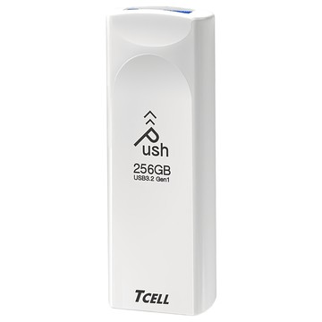 TCELL 冠元科技 USB3.2 Gen1 推推隨身碟 珍珠白 台灣製造  256GB  1個
