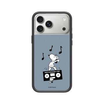 iPhone 17 Pro Max Mod NX -邊框背蓋組合 (相機按鈕) 黑 - 史努比 Snoopy - 隨音樂搖擺吧！