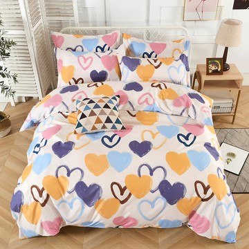 藍貓BlueCat台灣製造銀離子抗菌 186 x 150cm 配色 柔軟親膚  床包 + 兩用被套  艾米  1組