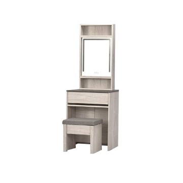 ASSARI-奧司卡2尺化妝桌椅組-附LED燈(寬60x深41x高164cm)