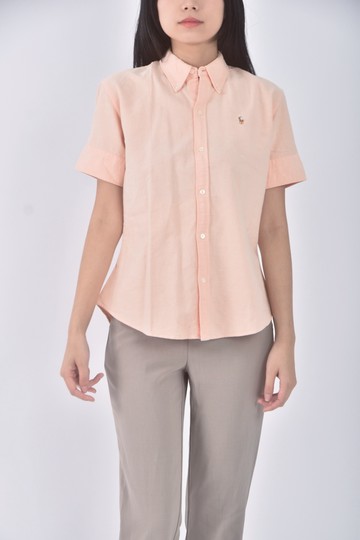 (S) ralph lauren棉質純棉黃色襯衫上衣