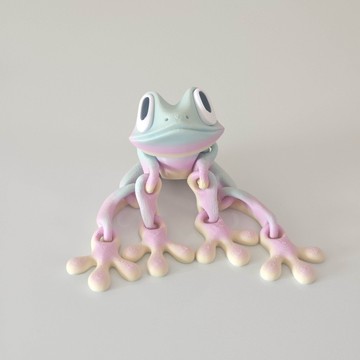🔥臺灣出貨🔥3D打印磁吸青蛙冰箱貼關節可活動動物模型工藝品桌麵擺件