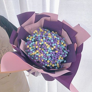 手折星星花束花束材料包成品包裝紙套裝折星星紙禮物送閨蜜女朋友
