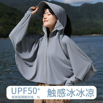 桃園出貨✨冰絲防曬衣2025夏新款紫外線戶外騎車薄款透氣防曬服女外套UPF50+