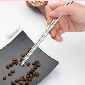 【可打統編】10雙裝不鏽鋼筷子 螺旋紋加厚 家用防滑防燙筷子 金屬鐵筷韓式筷子 JIKU