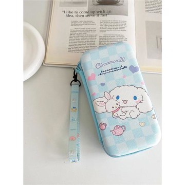 手機移動電源硬盤手提繩數碼收納包耳機數據線充電器卡通盒防摔