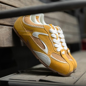 MRA 薑黃色賽車鞋薄底情侶德訓鞋夏季透氣運動休閒潮鞋子男女同款