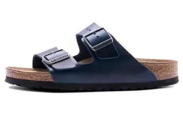 BIRKENSTOCK ARIZONA SOFT FOOTBED OILED LEATHER SANDALS BLUE