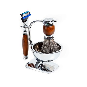 【FREED】五刀式刮鬍刀天行者禮盒五件組 - 仿胡桃木