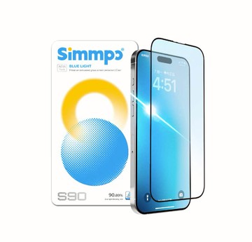 Simmpo｜S-90透明抗藍光護眼保護貼 (iPhone 16Pro Max/ 17Pro Max)
